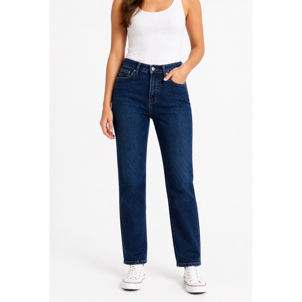 Judy Blue Straight Fit High Rise Jeans Dark Wash Denim Stretch Size 26/3